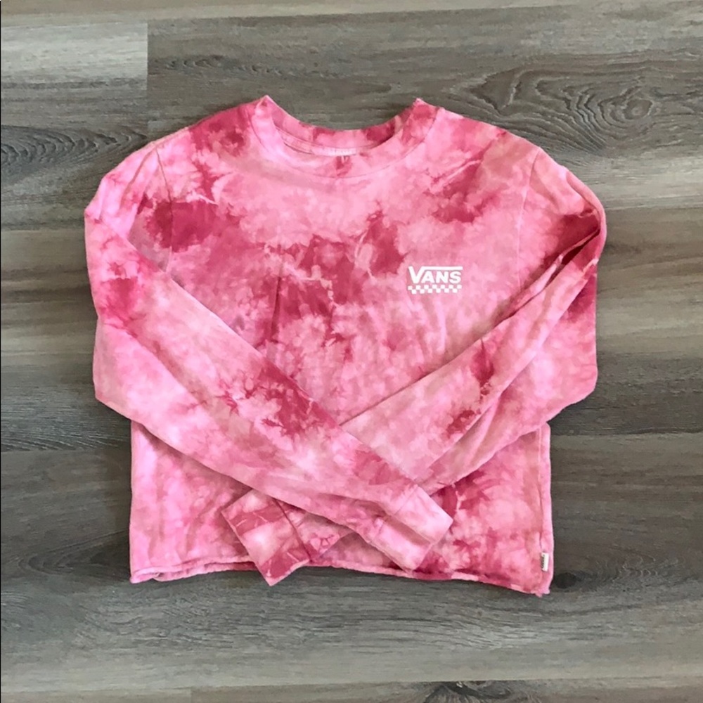 Tie Dye pink Vans Long Sleeve shirt - Picture 1 of 1